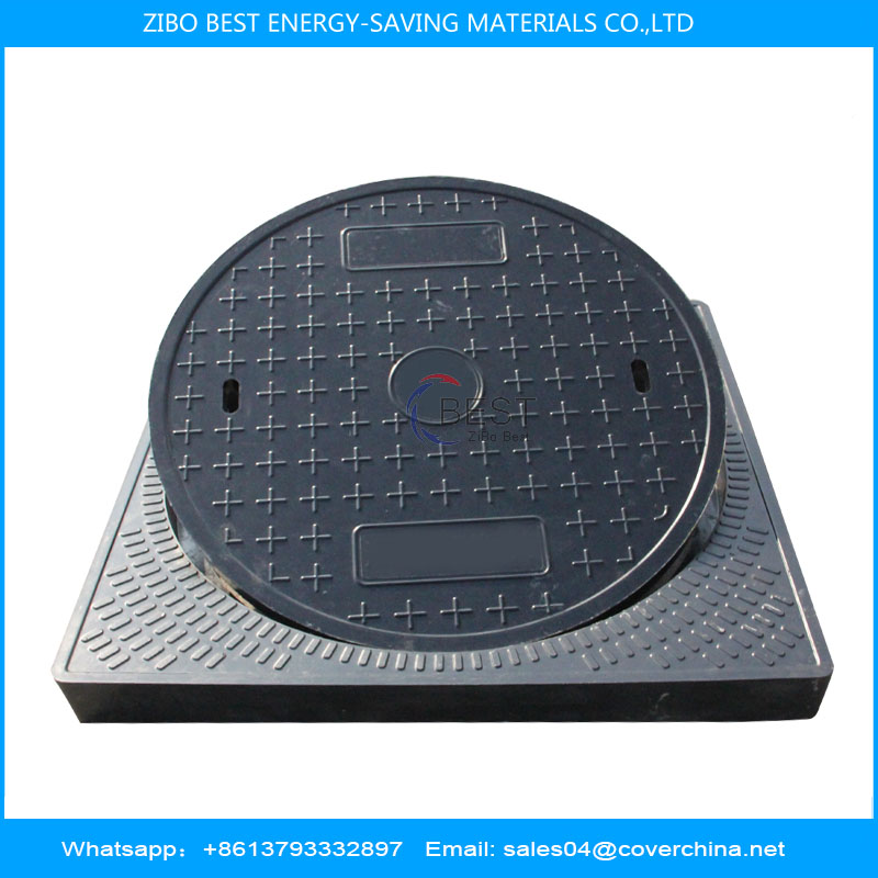 Resin Manhole Cover Round 700mm External Size 800x800mm